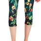ID Ideology Leggings Cropped Femininas com Bolso Lateral Tropical, Pretas, Tamanho X-G