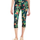 ID Ideology Leggings Cropped Femininas com Bolso Lateral Tropical, Pretas, Tamanho X-G
