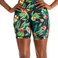 ID Ideology Shorts de ciclismo feminino com estampa tropical e compressão, tamanho médio, preto, 7