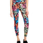 Leggings femininas ID Ideology Fern com bolso lateral 7/8, pretas, tamanho pequeno