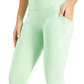 ID Ideology Leggings femininas de cintura alta com bolso lateral e comprimento 7/8, tamanho médio, verde
