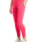 ID Ideology Leggings femininas de compressão, cintura alta, bolso lateral, comprimento 7/8, rosa, tamanho médio