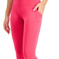 ID Ideology Leggings femininas de compressão, cintura alta, bolso lateral, comprimento 7/8, rosa, tamanho médio