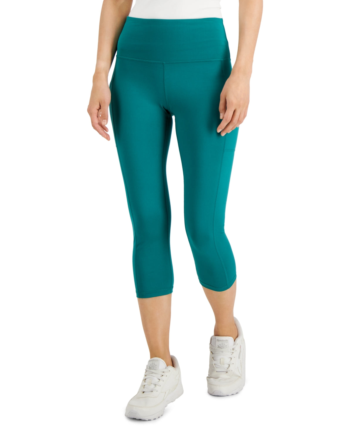 ID Ideology Leggings femininas de compressão com cintura alta e bolso lateral, verde, tamanho pequeno