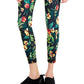 Leggings femininas ID Ideology com bolso lateral tropical 7/8, pretas, tamanho pequeno