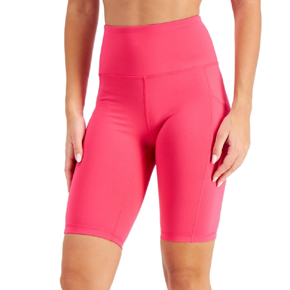 ID Ideology Shorts de ciclismo feminino de compressão de cintura alta 10, rosa, tamanho extragrande