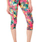 ID Ideology Leggings Cropped Femininas com Bolso Lateral Tropical Rosa Tamanho Pequeno