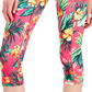 ID Ideology Leggings Cropped Femininas com Bolso Lateral Tropical Rosa Tamanho Pequeno Grande
