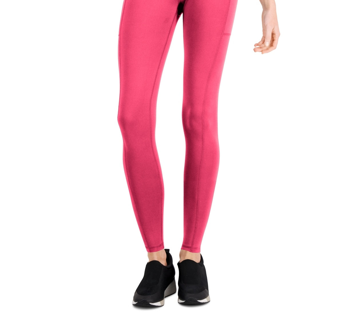 ID Ideology Leggings femininas de compressão com bolso, comprimento total, rosa, tamanho extrapequeno