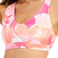 Sutiã de baixo impacto feminino ID Ideology Floating Petals rosa