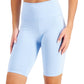 ID Ideology Shorts de ciclismo feminino de compressão de cintura alta 10, azul, tamanho médio