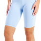 ID Ideology Shorts de ciclismo feminino de compressão de cintura alta 10, azul, tamanho médio