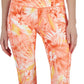 ID Ideology Leggings femininas de compressão com bolso lateral estampado 7/8 tamanho laranja pequeno pequeno