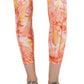 ID Ideology Leggings femininas de compressão com bolso lateral estampado 7/8 tamanho laranja pequeno pequeno