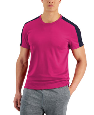 Camisas de gola redonda com absorção de umidade Ideology masculinas grandes e altas, rosa, tamanho XXX-G