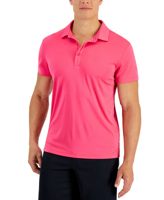 Camisa polo masculina ID Ideology Interlock Performance rosa tamanho XX-G