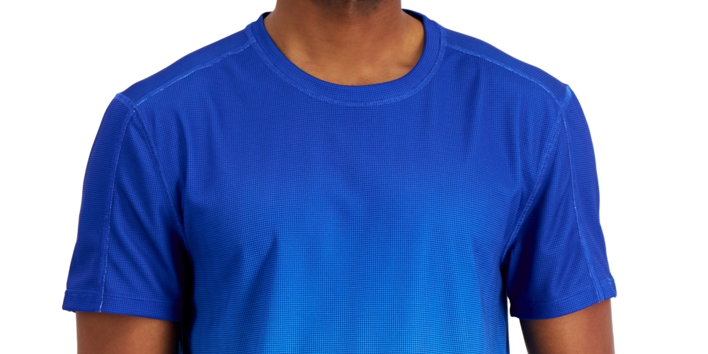 Camiseta masculina ID Ideology Ombre azul tamanho XXX-G