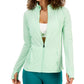 Jaqueta ID Ideology Essentials Performance com zíper feminina, verde, tamanho grande