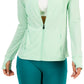 Jaqueta ID Ideology Essentials Performance com zíper feminina, verde, tamanho grande