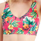 Sutiã esportivo de baixo impacto com estampa tropical feminino ID Ideology rosa
