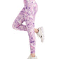 ID Ideology Leggings femininas de compressão com bolso lateral estampado 7/8, roxas, tamanho extragrande