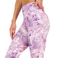 ID Ideology Leggings curtas de compressão femininas com bolso lateral, roxas, tamanho X-S