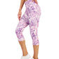 ID Ideology Leggings curtas de compressão femininas com bolso lateral, roxas, tamanho X-S