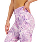 ID Ideology Leggings curtas de compressão femininas com bolso lateral, roxas, tamanho médio