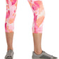 ID Ideology Leggings femininas de compressão com estampa de pétalas e bolso lateral, rosa, tamanho grande