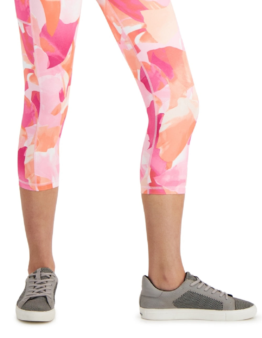 ID Ideology Leggings femininas com estampa de pétalas e bolso lateral, rosa, tamanho extragrande