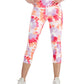 Leggings curtas femininas ID Ideology com estampa de tinta e bolso lateral, laranja, tamanho médio