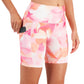 ID Ideology Calções de ciclismo femininos Floating Petals de 7 polegadas, rosa, tamanho médio