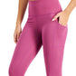 ID Ideology Leggings femininas de compressão, cintura alta, bolso lateral, comprimento 7/8, roxas, tamanho pequeno