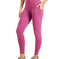 ID Ideology Leggings femininas de compressão, cintura alta, bolso lateral, comprimento 7/8, roxas, tamanho pequeno