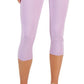 ID Ideology Leggings Cropped Femininas Cintura Alta Bolso Lateral Roxo Tamanho X-G