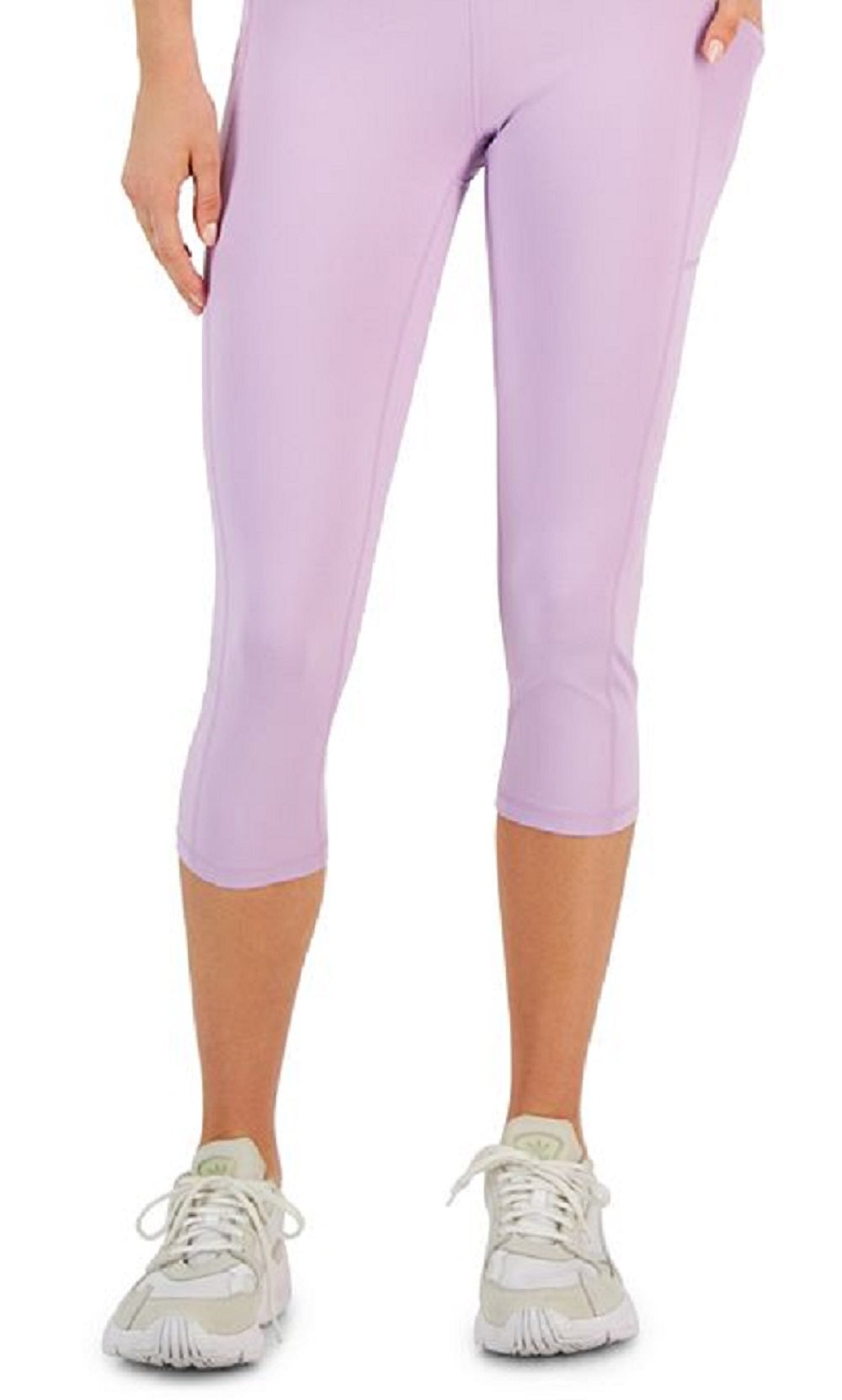 ID Ideology Leggings Cropped Femininas Cintura Alta Bolso Lateral Roxo Tamanho X-G