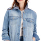 Jaqueta Trucker Jeans Feminina Style &amp; Co Azul Tamanho X-G