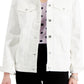 Jaqueta Trucker Jeans Feminina Style &amp; Co Branca Tamanho Grande