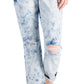Jeans feminino estilo &amp; co, estilo namorada, azul, tamanho 6