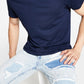 Camiseta masculina de manga curta com decote em V da INC International Concepts, azul, tamanho XX-G