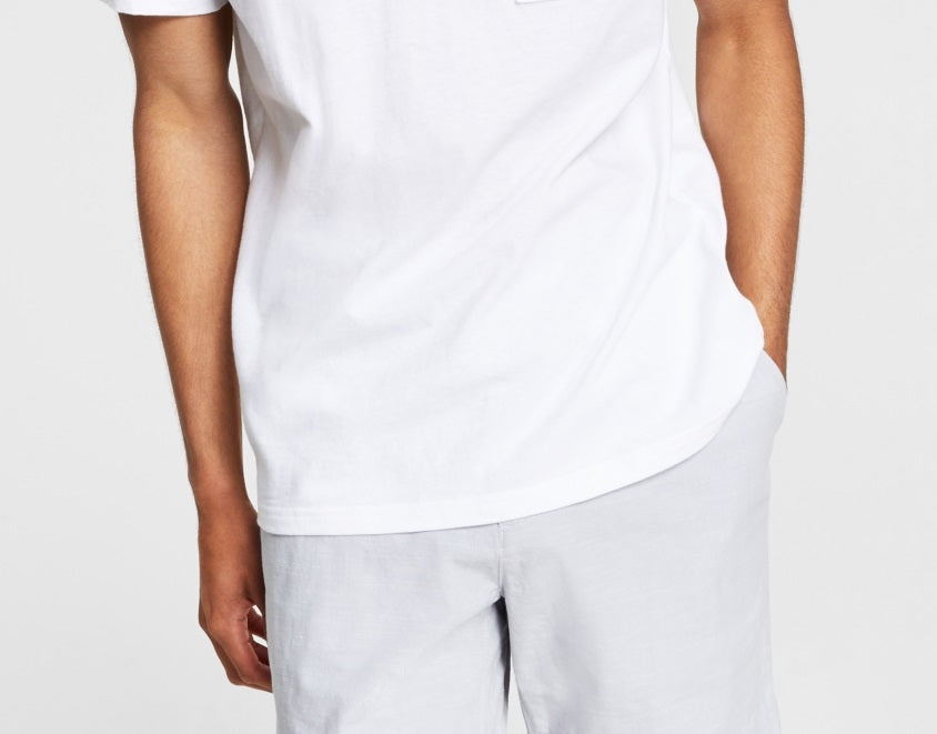 Camiseta masculina de algodão com zíper e bolso, tamanho pequeno, da INC International Concepts