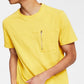 Camiseta masculina com bolso e zíper INC International Concepts, amarela, tamanho médio