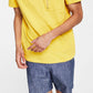 Camiseta masculina com bolso e zíper INC International Concepts, amarela, tamanho médio