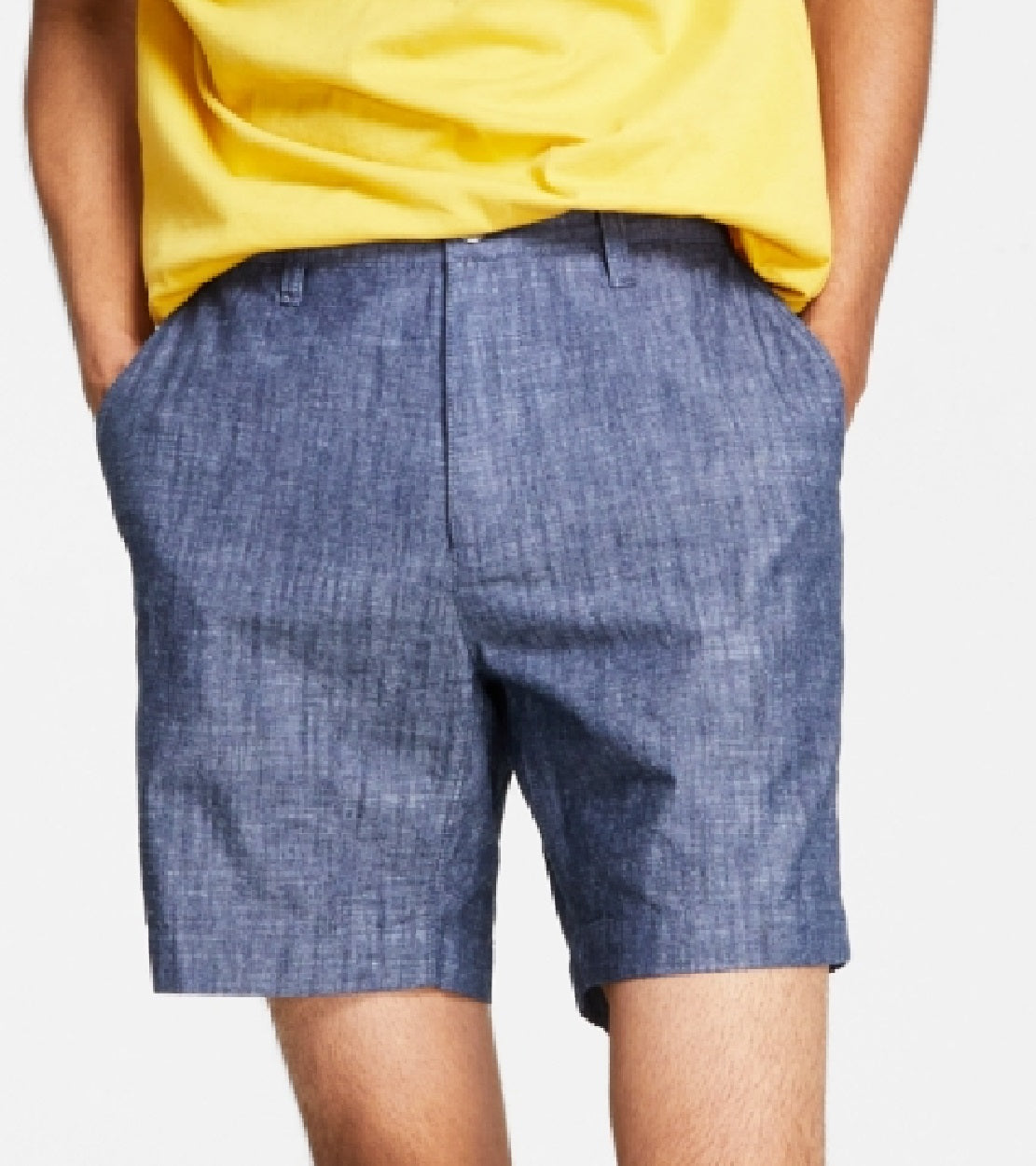 Shorts masculinos de cambraia da INC International Concepts, azul, tamanho 36