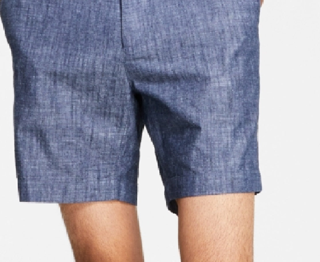 Shorts masculinos de cambraia da INC International Concepts, azul, tamanho 36