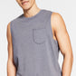 Pijama masculino Sun + Stone Sun Washed Knit Tank Top cinza tamanho médio