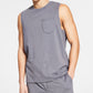 Pijama masculino Sun + Stone Sun Washed Knit Tank Top cinza tamanho médio