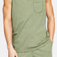 Pijama masculino Sun + Stone, regata de malha lavada, verde, tamanho médio