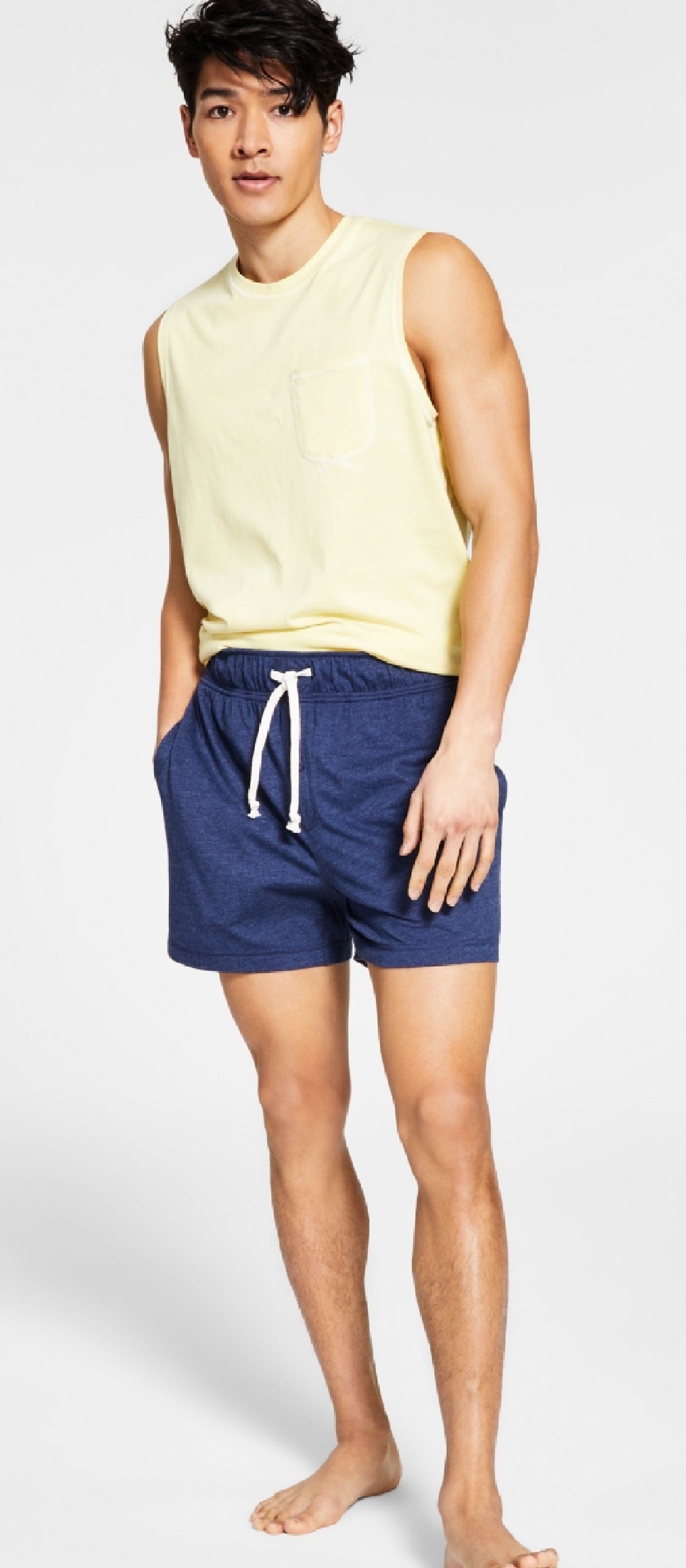Pijama masculino Sun + Stone Sunwashed Knit Azul Tamanho P