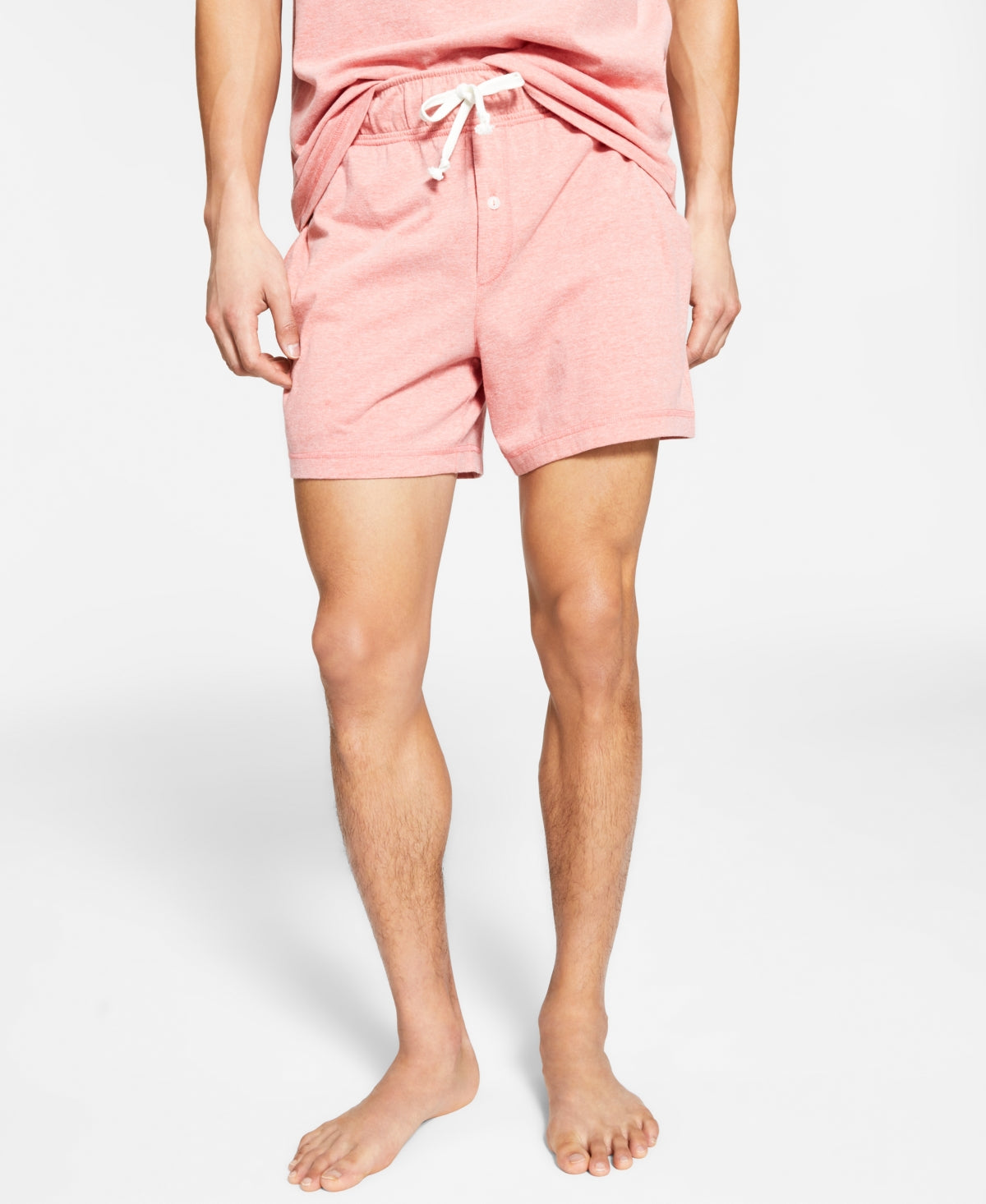 Pijama masculino Sun + Stone Sunwashed Knit, laranja, tamanho médio